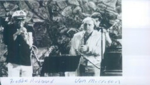 Press Photo: VAN MORRISON & FREDDIE HUBBARD 2x4 B&W