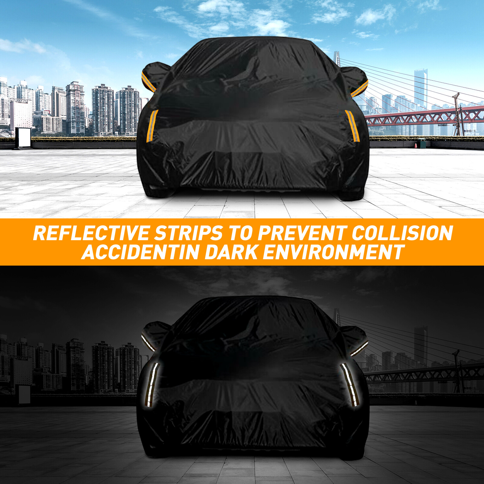 SUV Cover Outdoor Car Protection Waterproof Dust w/ Zipper For Cadillac Escalade