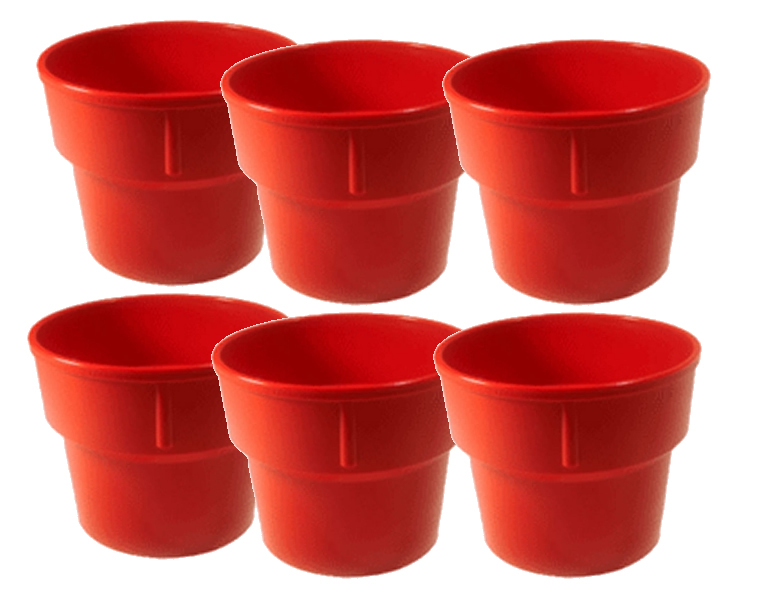 12 ea.plastic Milkshake collar malt collar Red Color new