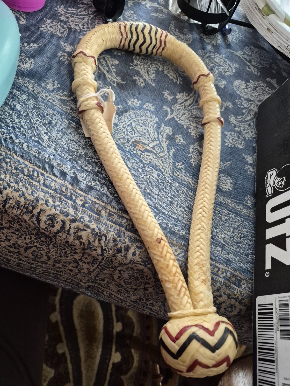 Beautiful older rawhide bosal never used two spots have mice damage still good