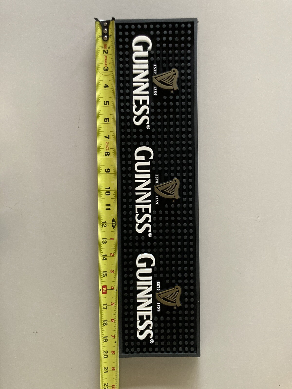 NEW Guinness Beer Rubber Bar Spill Mat for tap Or Bar glass Dublin Ireland