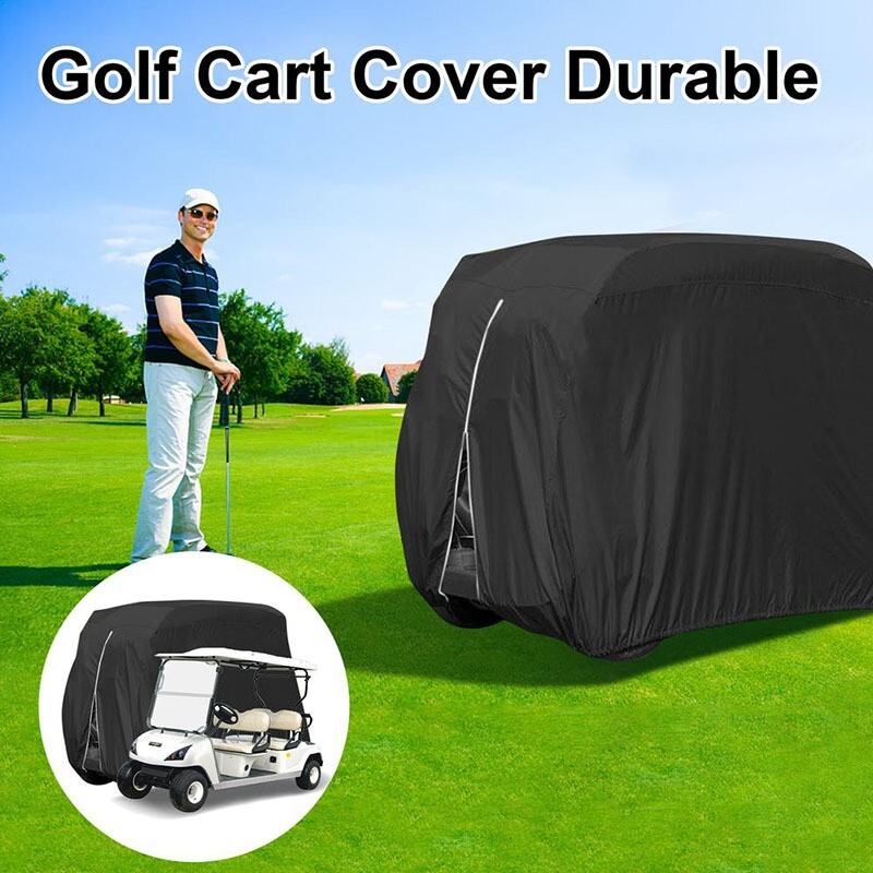 600D Heavy Duty Waterproof 4 Passenger Golf Cart Cover for Club Car EZGO YAMAHA