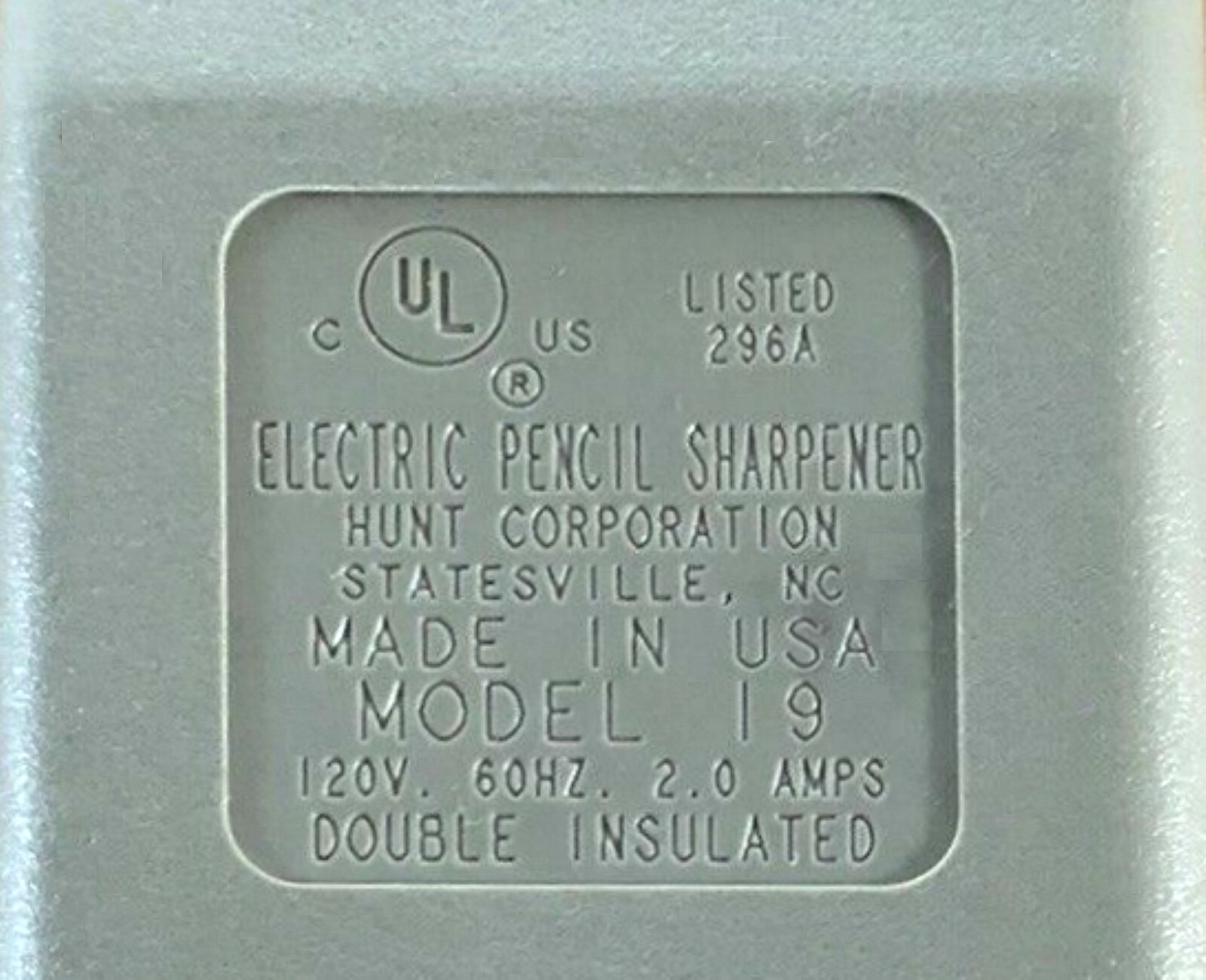 Improved Nylon gear replacement Hunt Boston model 18 / 19 pencil sharpener 296A