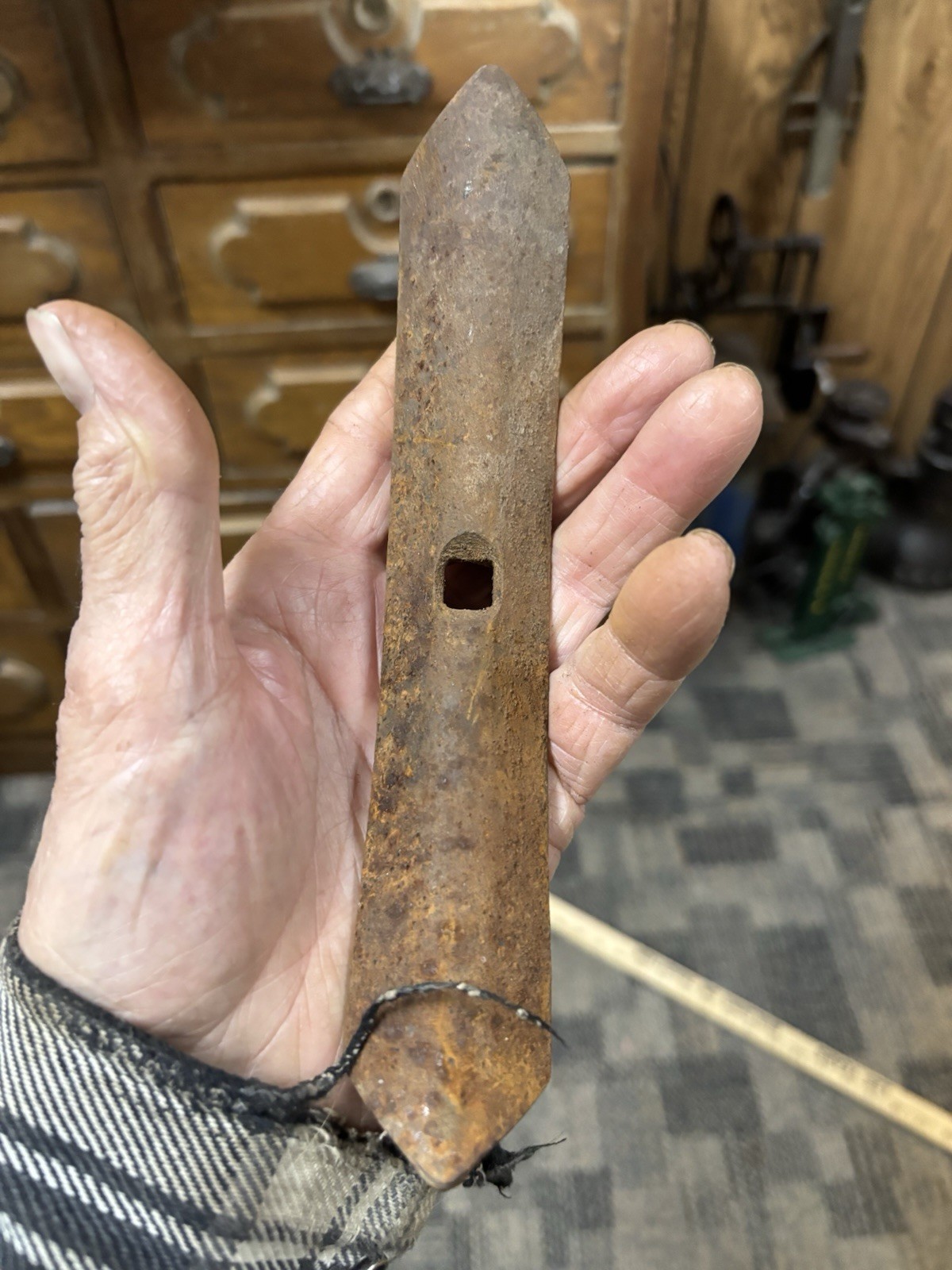 (5) Cultivator points S -tine Danish style Single 3/8 Hole old stock art welding