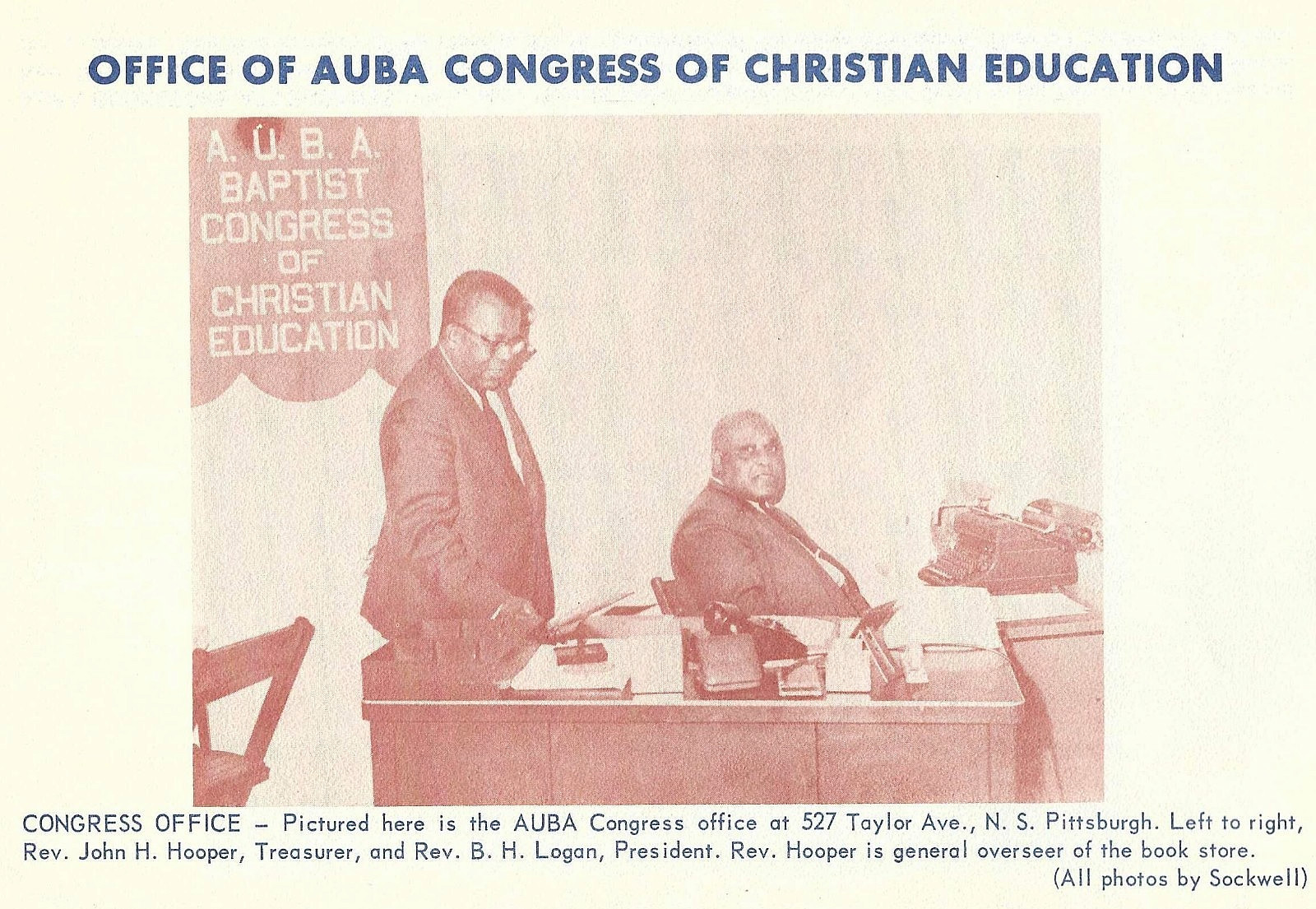 1960s AUBA~Allegheny Union Baptist Assoc.~African American Circular~Pittsburgh