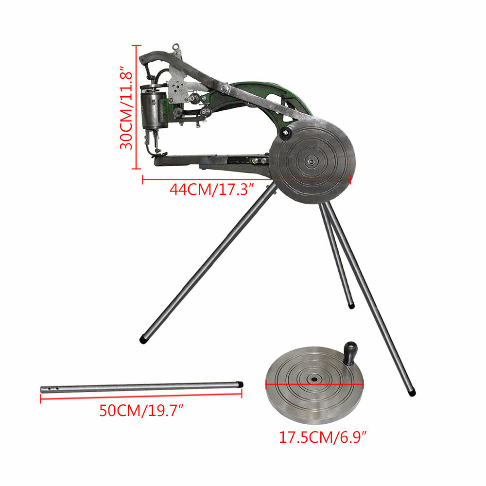 Hand Cobbler Shoe Repair Sewing Machine Dual Leather Cloth Cotton Nylon Thread
