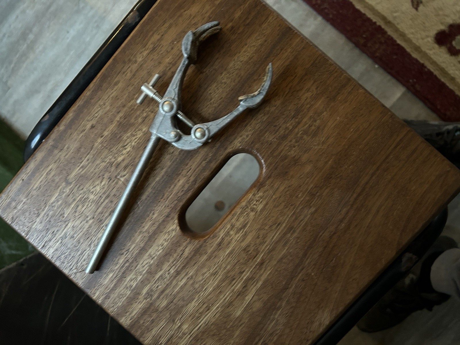 Vintage Large Scientific Laboratory Retort Stand & Clamp MADE IN ENGLAND