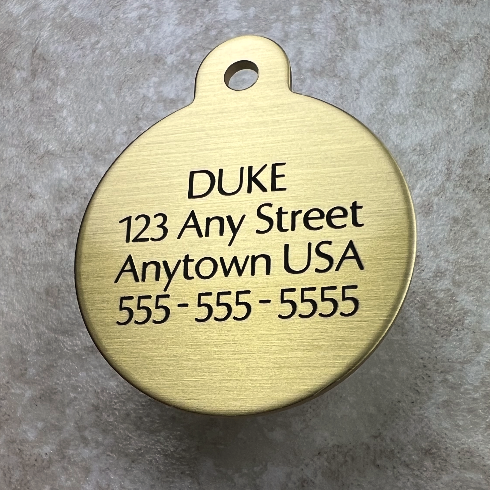 Custom Engraved Dog Tags Personalized Dog Collar Pet Tags Engraved BRUSHED BRASS