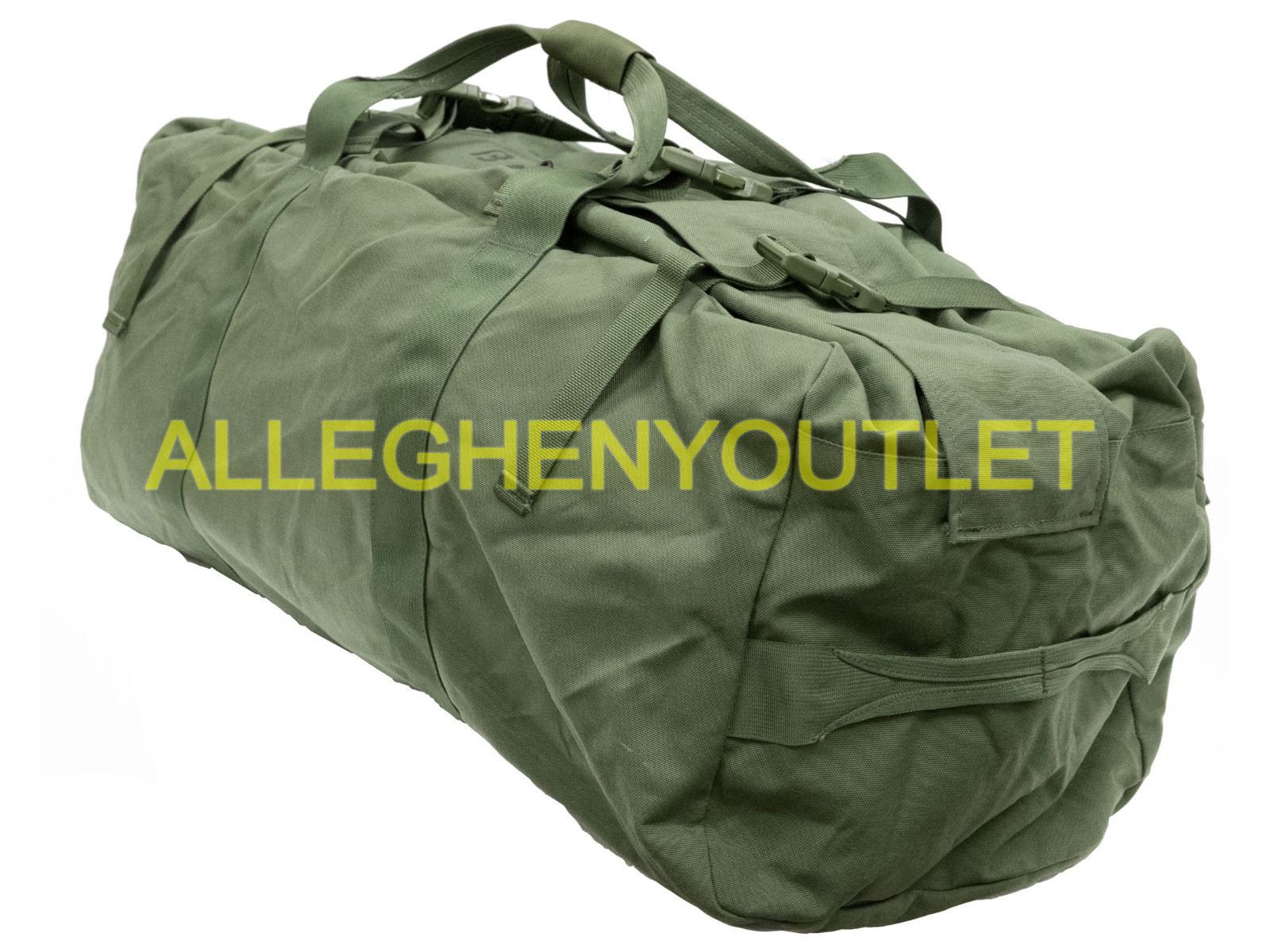 Improved Duffel Bag Green Good US Military Zipper Deployment Flight Travel USGI