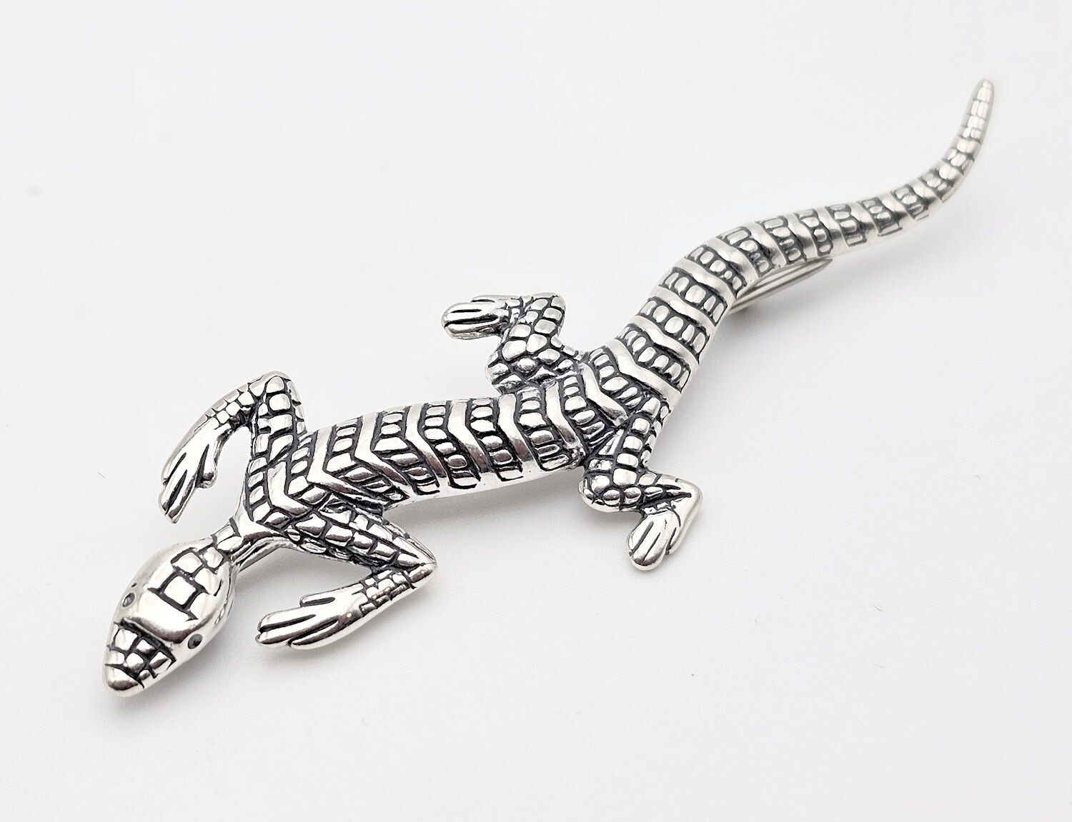 Sterling Silver Lizard Pin