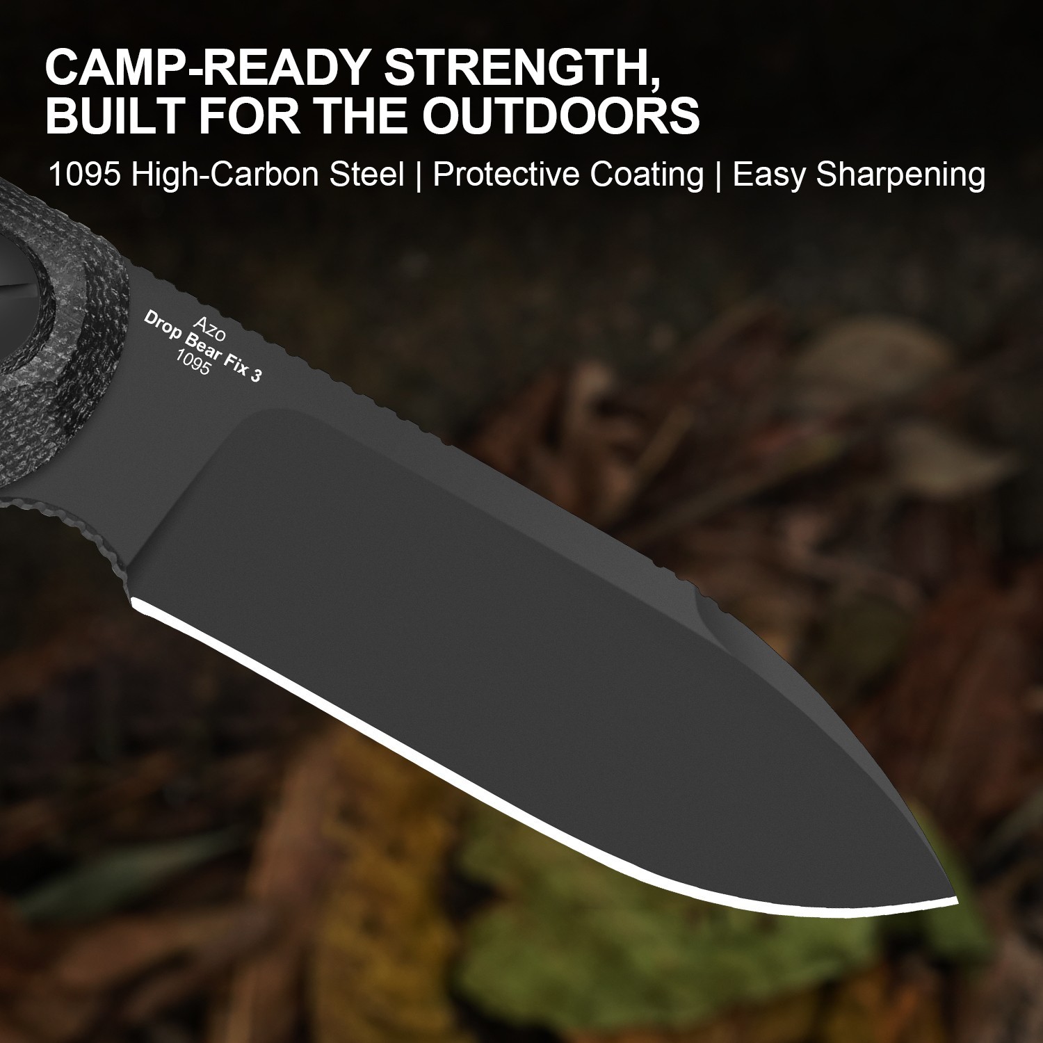 Kizer Drop Bear Fix 3 Fixed Knife 1095 Blade Micarta Handle Medium Size 1101A3