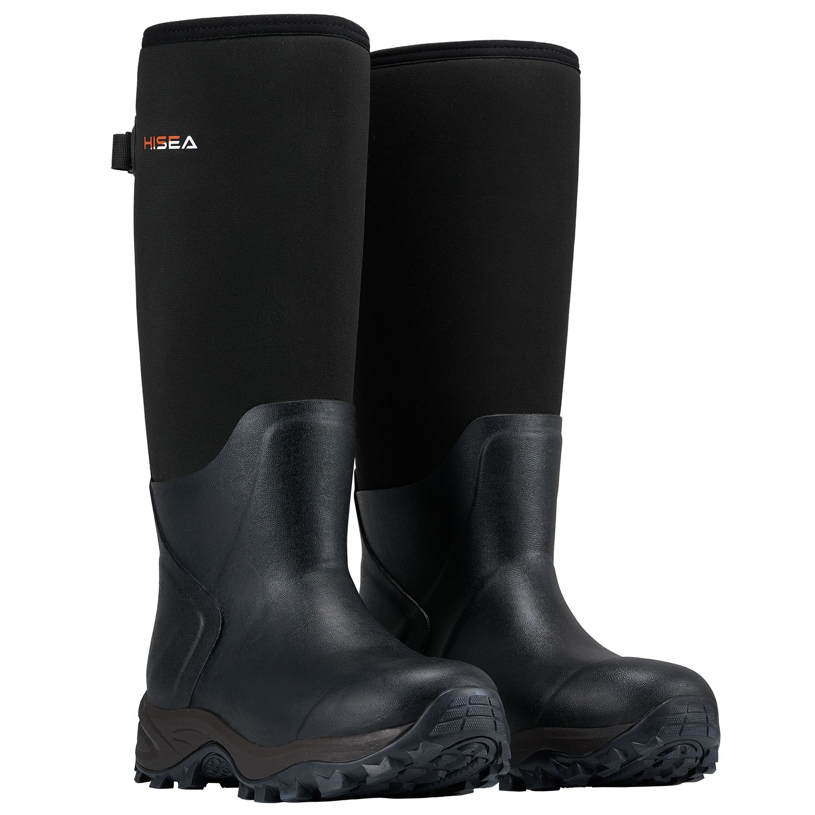 HISEA Men Hunting Boots Adjustable Rain Boot Waterproof Fishing Mud Working Boot