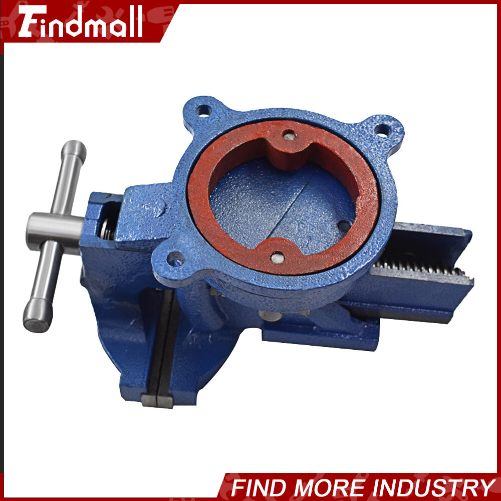 Findmall 5" Bench Vise with Anvil Swivel Locking Base Table Top Clamp Heavy Vice