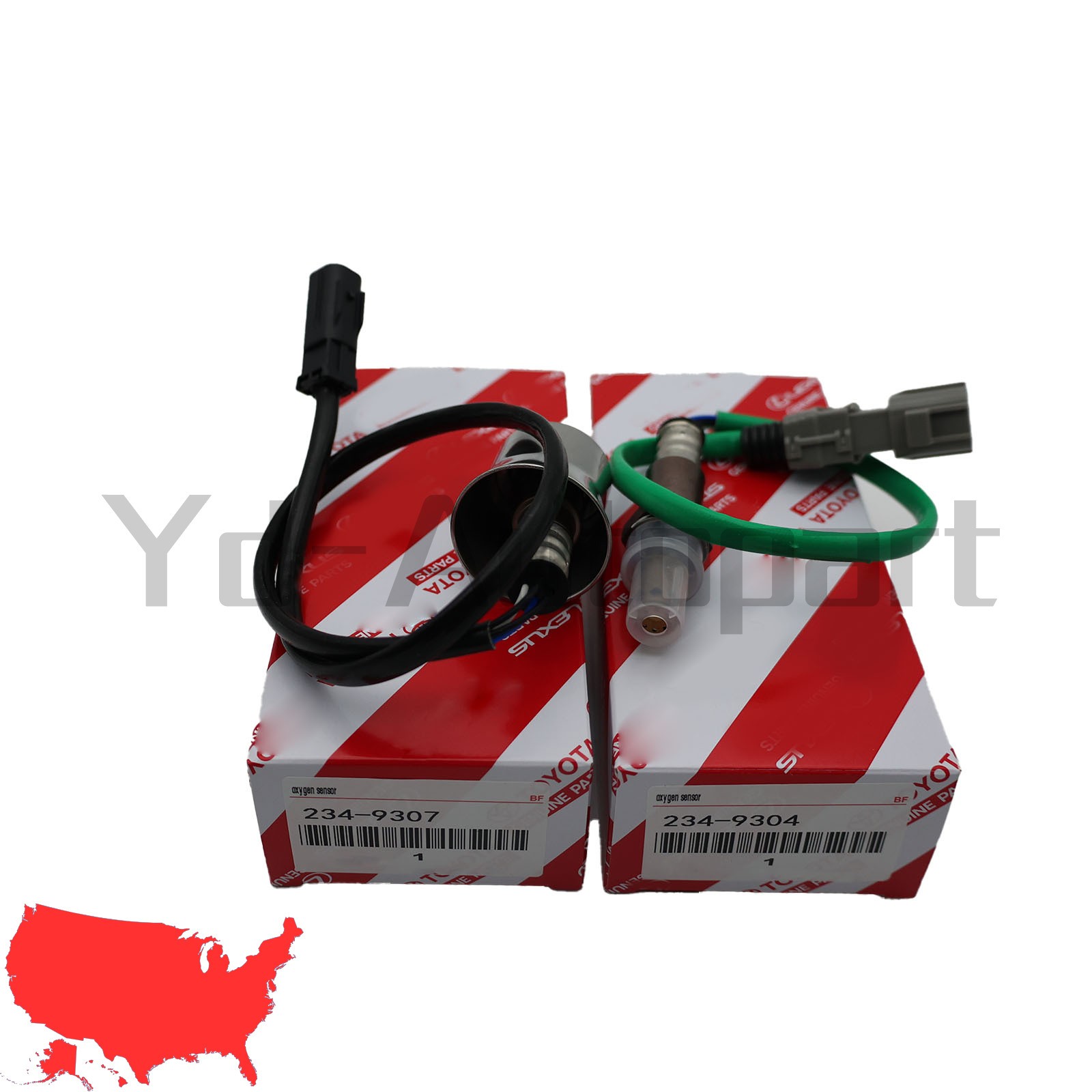 OEM 2× 234-9307 Up&Downstream Oxygen O2 Sensor For Toyota Camry 18-22 234-9304