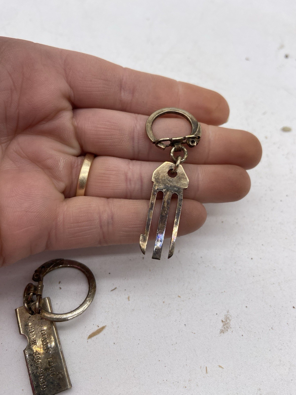 vintage bell esso detachable keychain