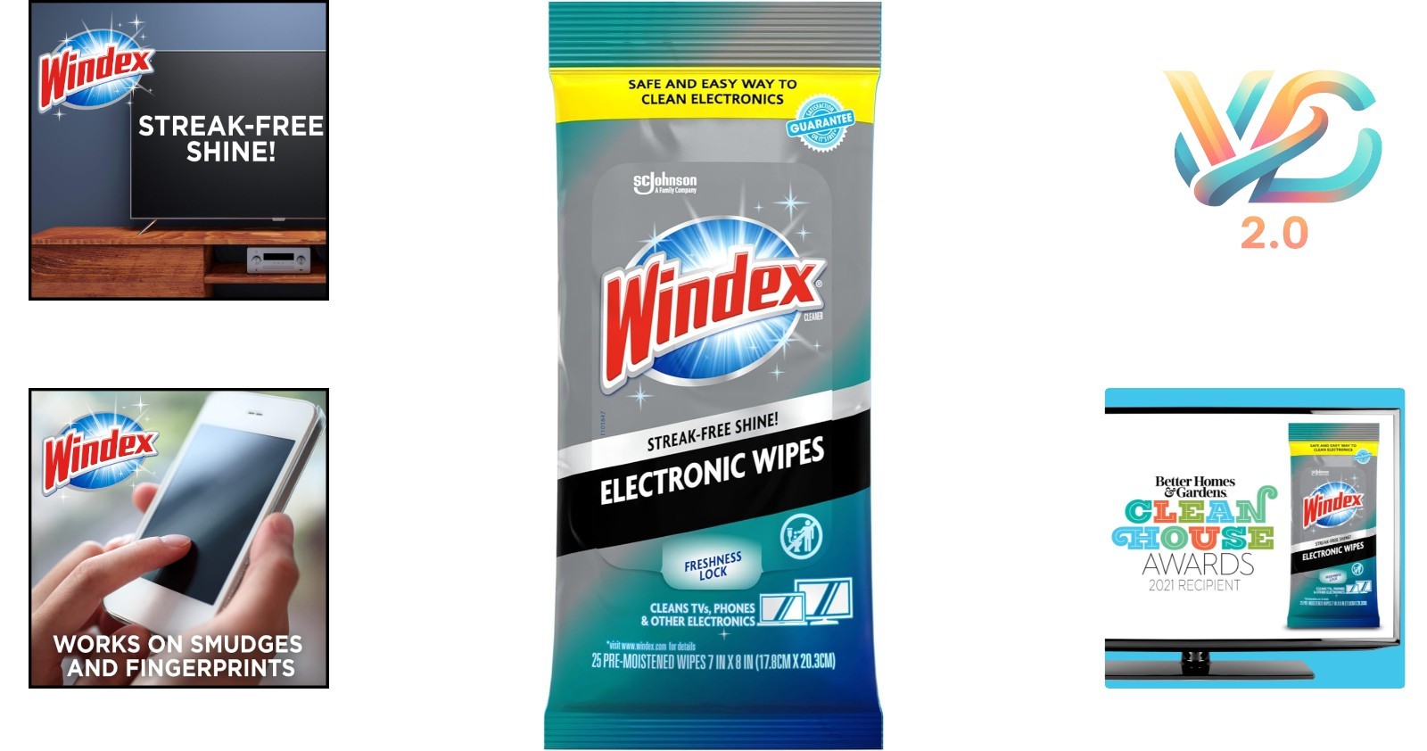 Electronics Wipes 25 Pack – Screen Cleaner for Phones TVs Screens, Anti-Static