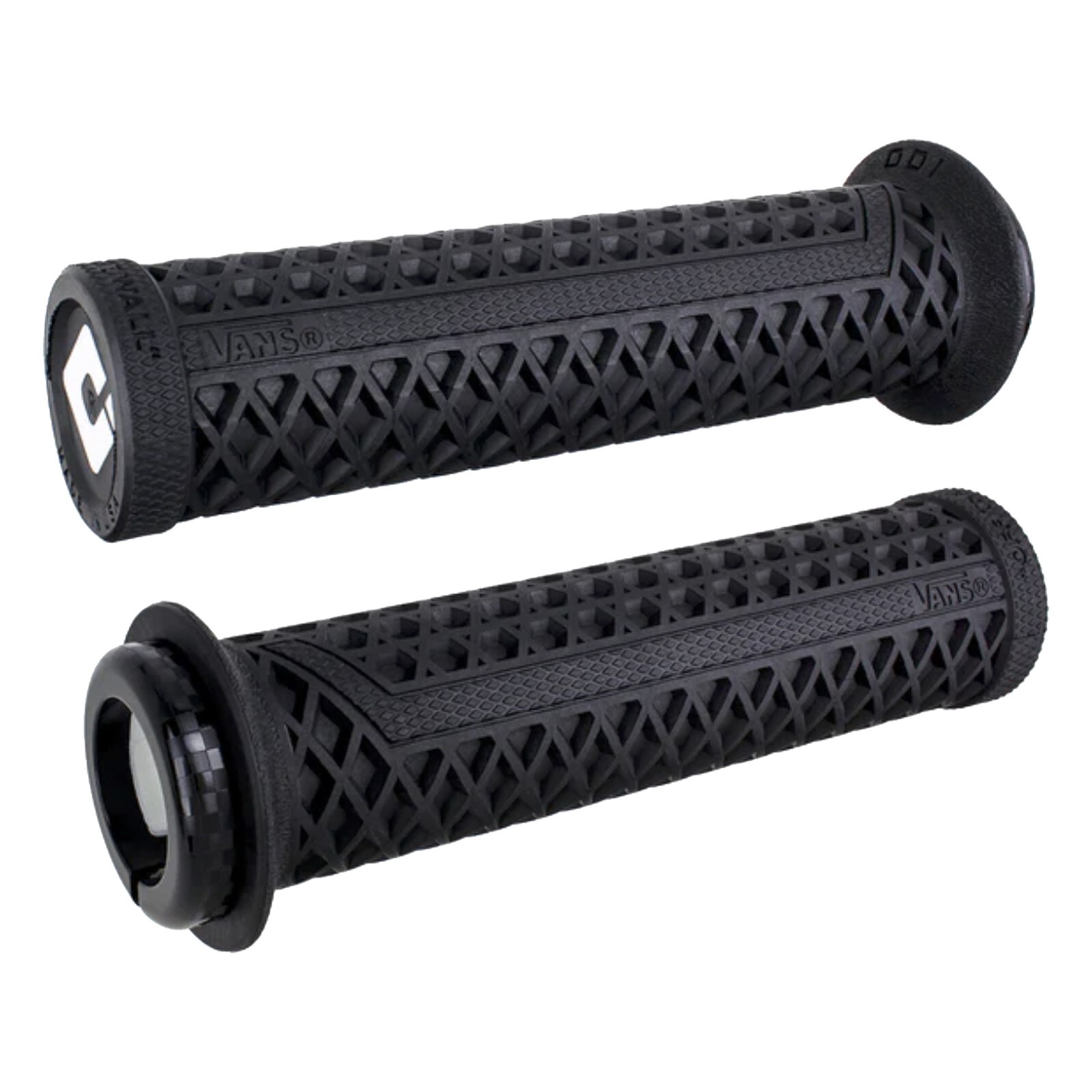 BLACK ODI VANS V2.1 LOCK ON GRIPS W/PLUGS BMX MTB GRIP BICYCLE BIKE NEW