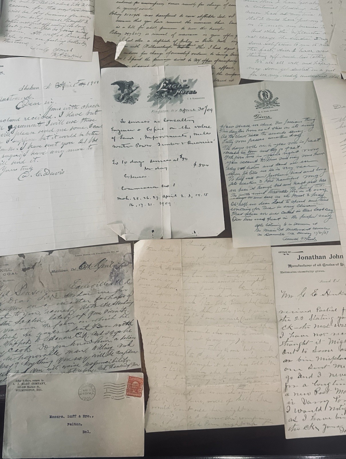 Lot of 30+ Handwritten Personal/Business Letters, Signed/Dated, 1900 - 1954.