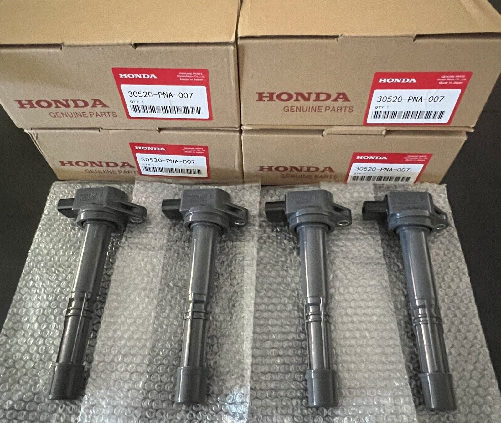 Set of 4 OEM Denso Ignition Coils for 2002-06 Honda 2.4L 2.0L C1382 UF311