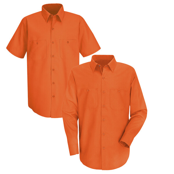 Red Kap Men's 100% Cotton 2-Pocket Work Shirt Industrial Uniform