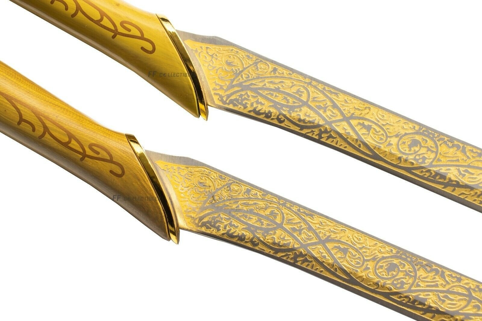 LORD OF THE RINGS - LEGOLAS GREENLEAF'S ELVEN DUAL SWORDS (w FREE wall plaque)