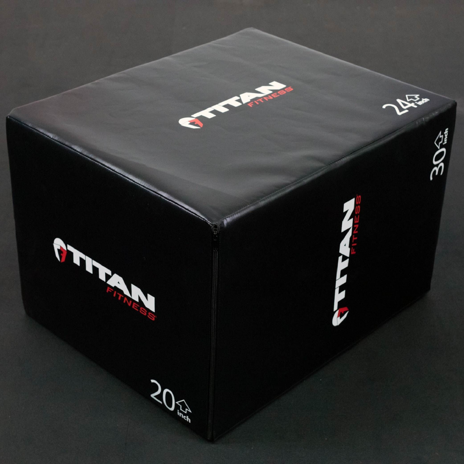 Titan Fitness Soft Foam Plyometric Box, 20in 24in 30in, 3-In-1 Pro-Duty HIIT