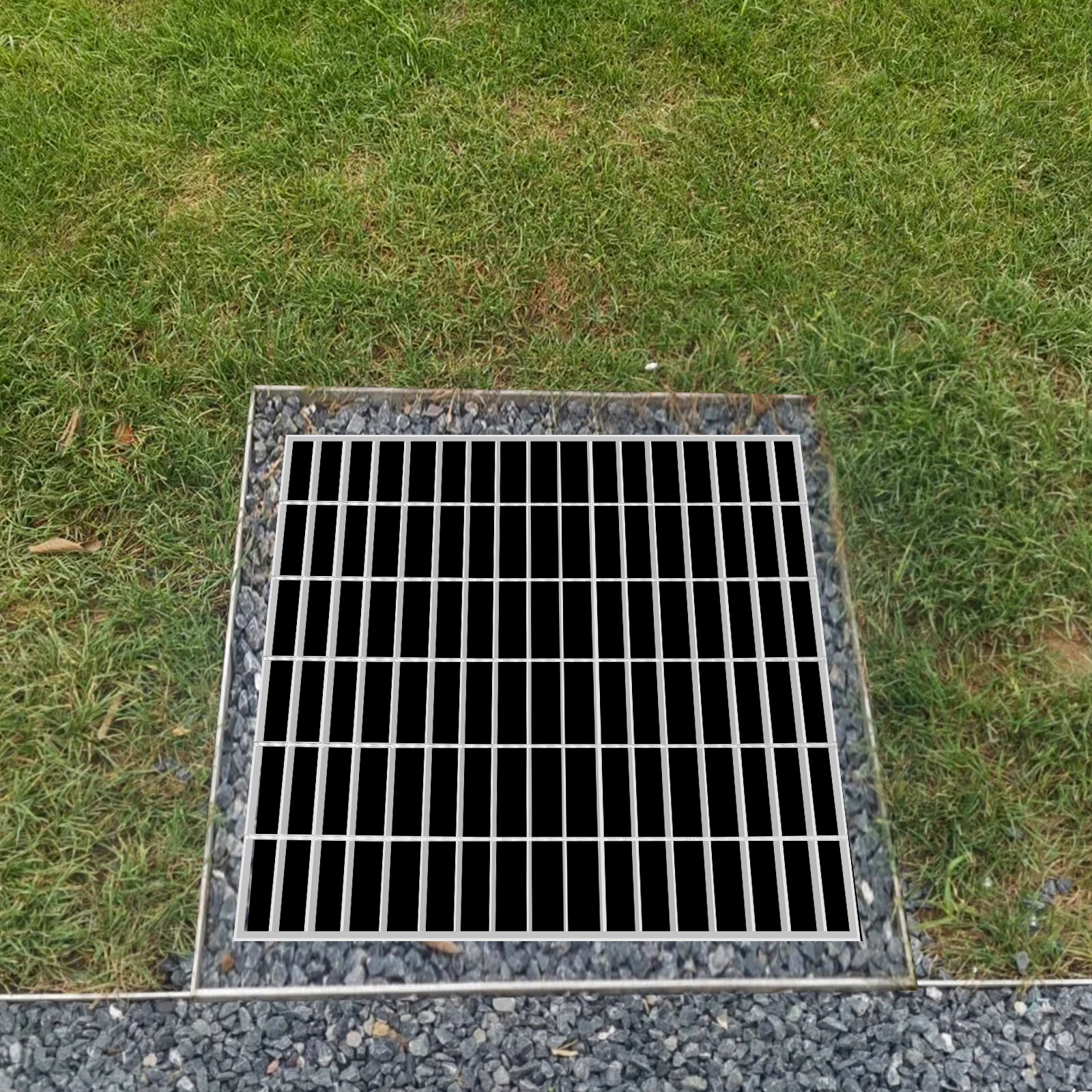Driveway Drain Cover Steel Grate B125 Class Channel 23.6x23.6in USA