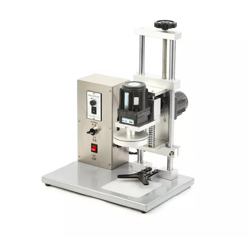 Metal Electric Glass Bottle Lug Capping Machine/Jam Jar Cap Closure Sealer 110V