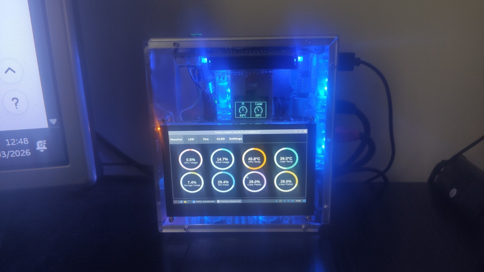 Raspberry Pi 5 8GB - 120GB Nvme SSD - 4.3" Screen NAS - Crypto Node - Emulation