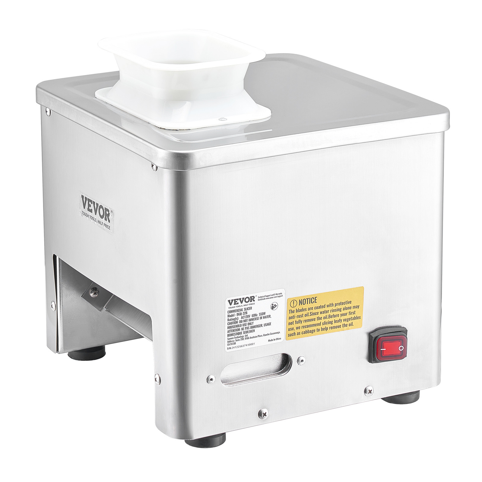 Commercial Electric Meat Cutting Machine 350lb/H Meat Cutter Slicer 3.5mm Blade