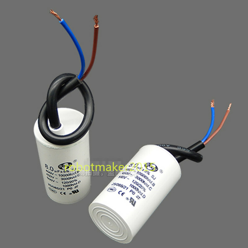 CBB60 4/5/6/8/10/12/14uf 15uf 16uf 18uf 20uF 25uf 450VAC 450V Capacitor (Wire)