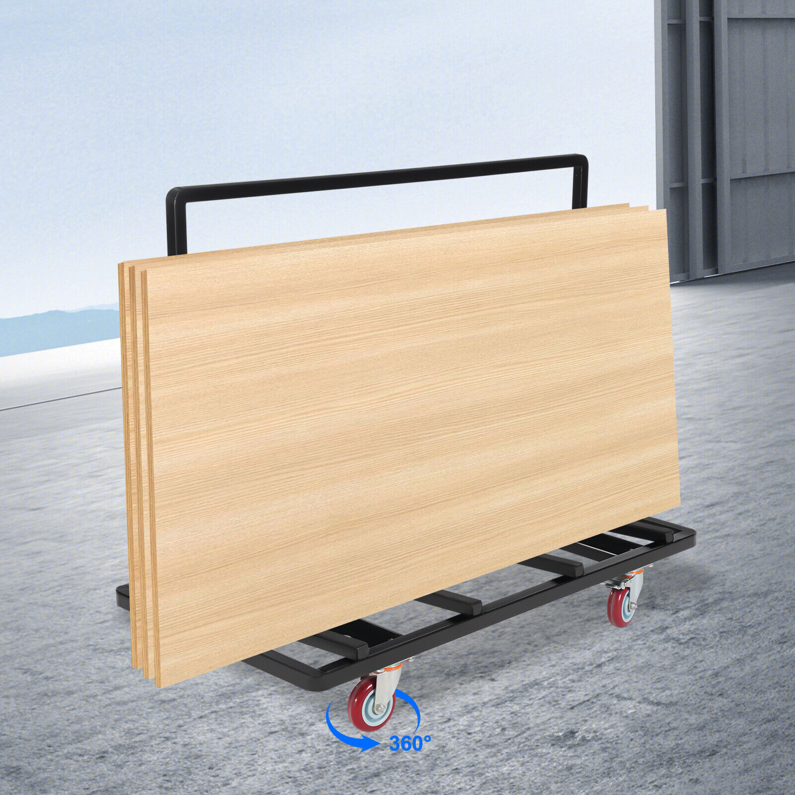 2200LBS Foldable Drywall Cart Dolly Folding Plywood Plasterboard Glass Trolley