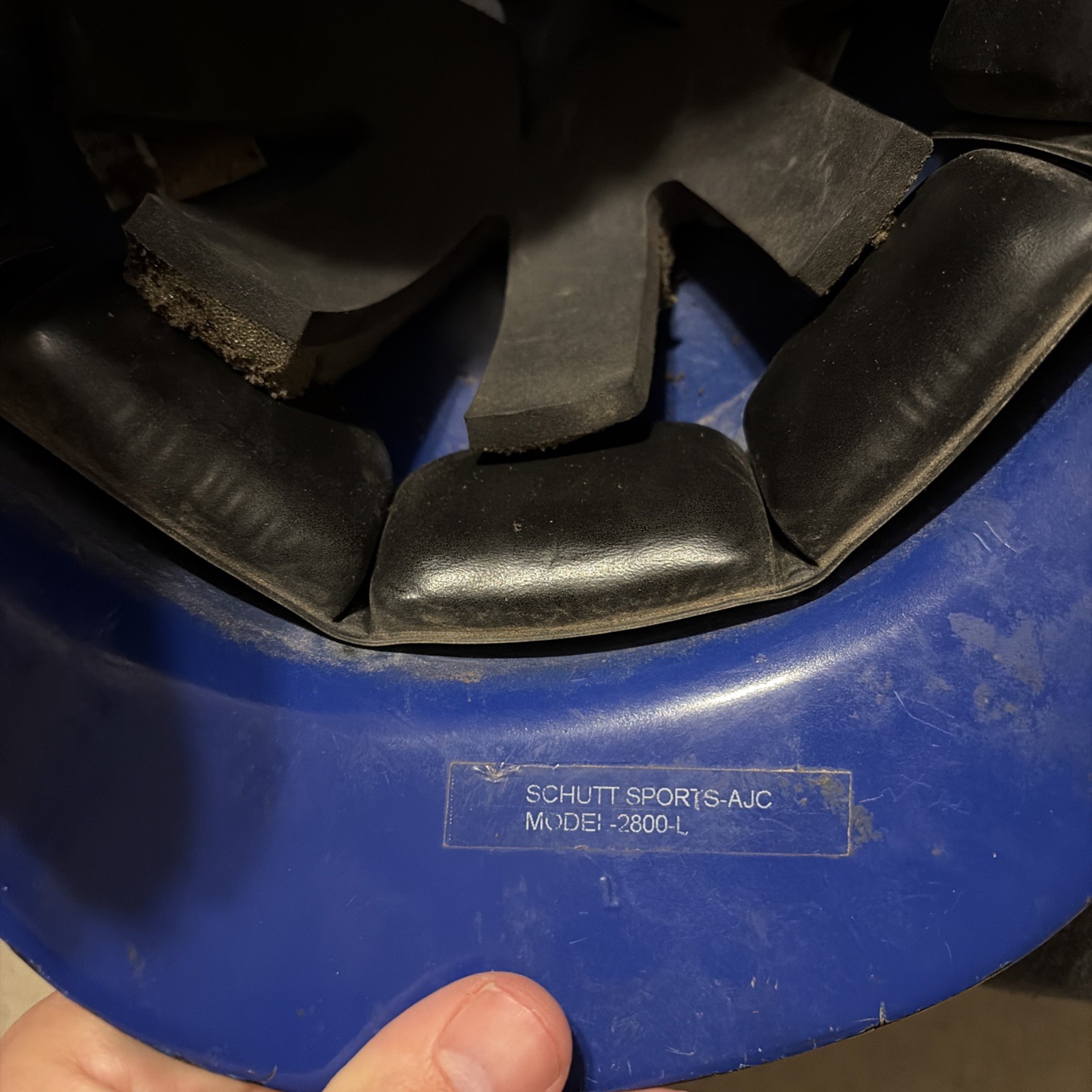 Rare Chicago Cubs Used Batting Helmet Cracked Vintage LG