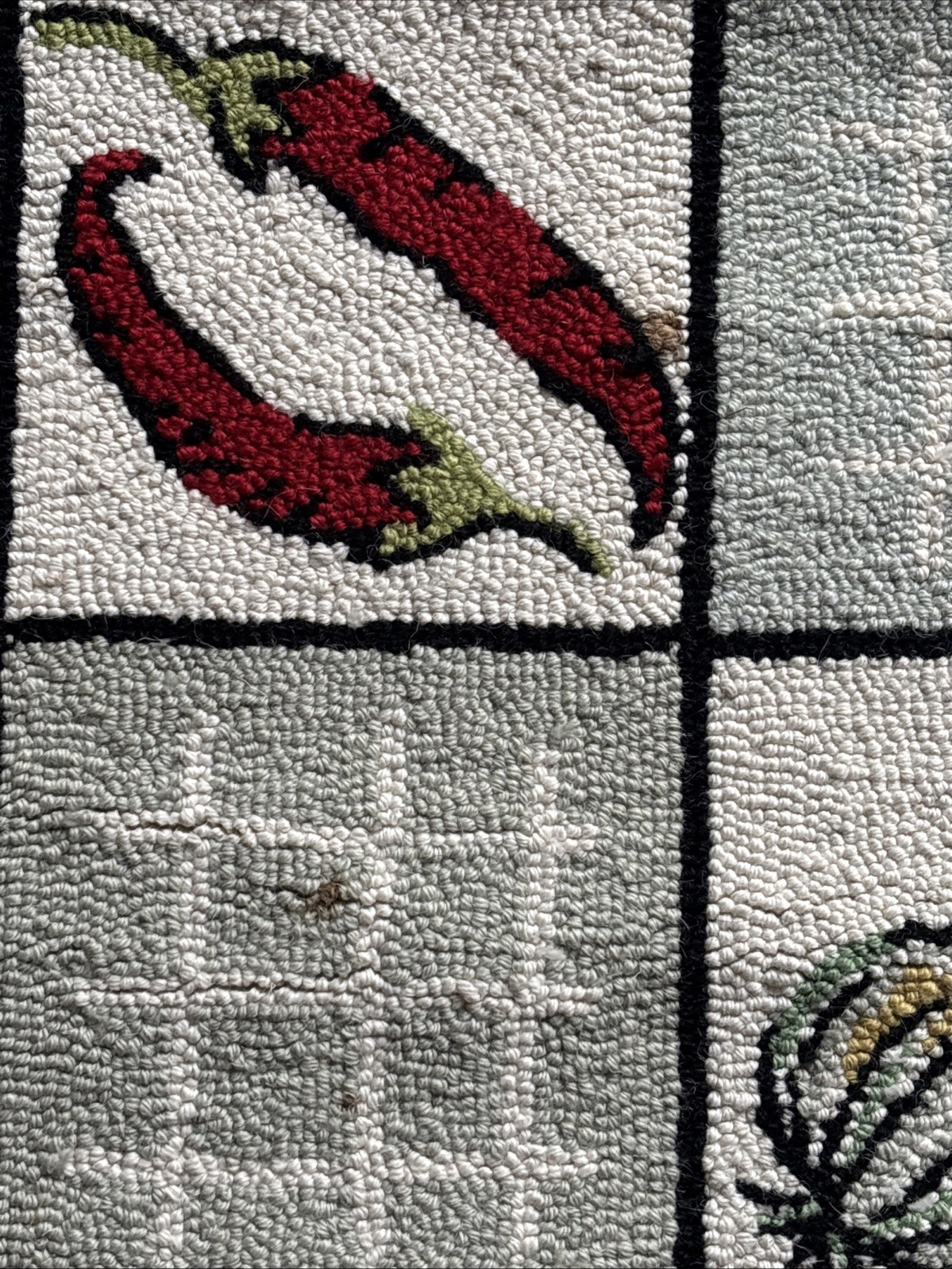 Claire Murray * Vegetables Garden RUNNER * 100% Wool Hand-made Rug 24x65