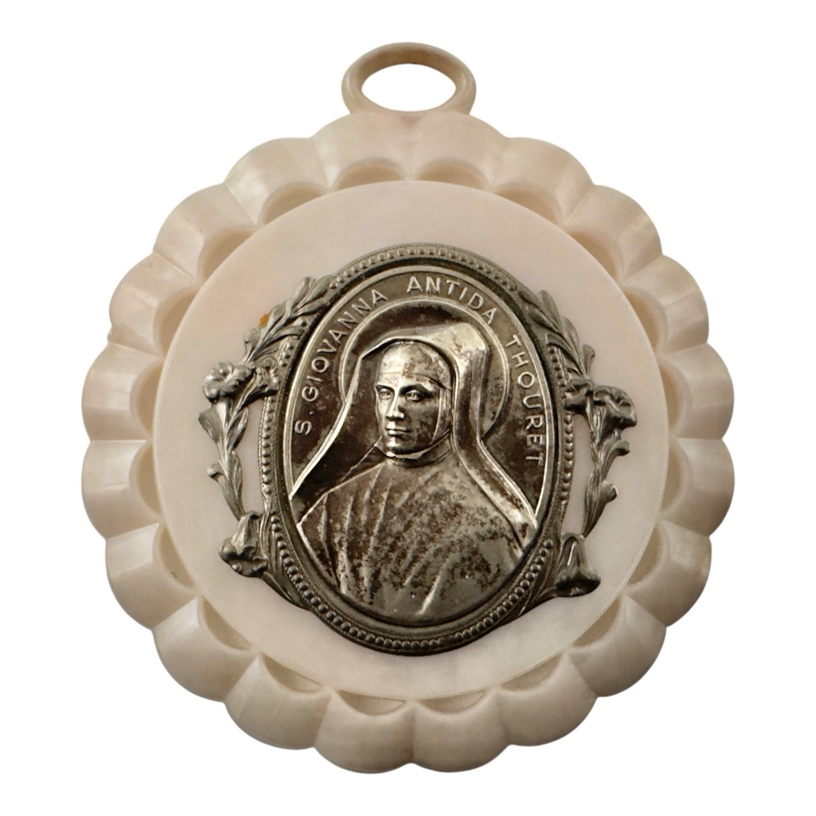 Saint St Jeanne Antide Thouret Catholic French NUN Sister Vintage Souvenir Frame