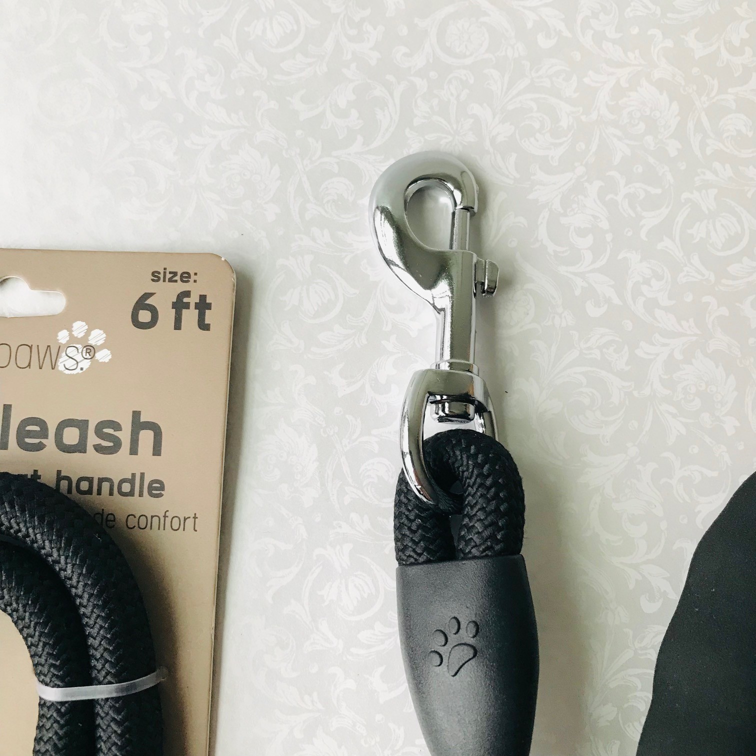 Dog Dexypaws rope leash Dog Leash w/ Comfort Handle 6 ft Black New