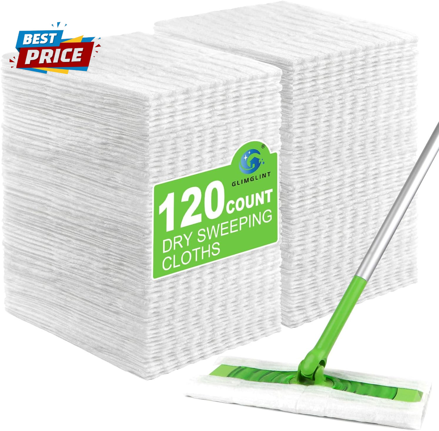 Dry Sweeping Cloths Pads Compatible with Swiffer Sweeper- Disposable Duster Refi