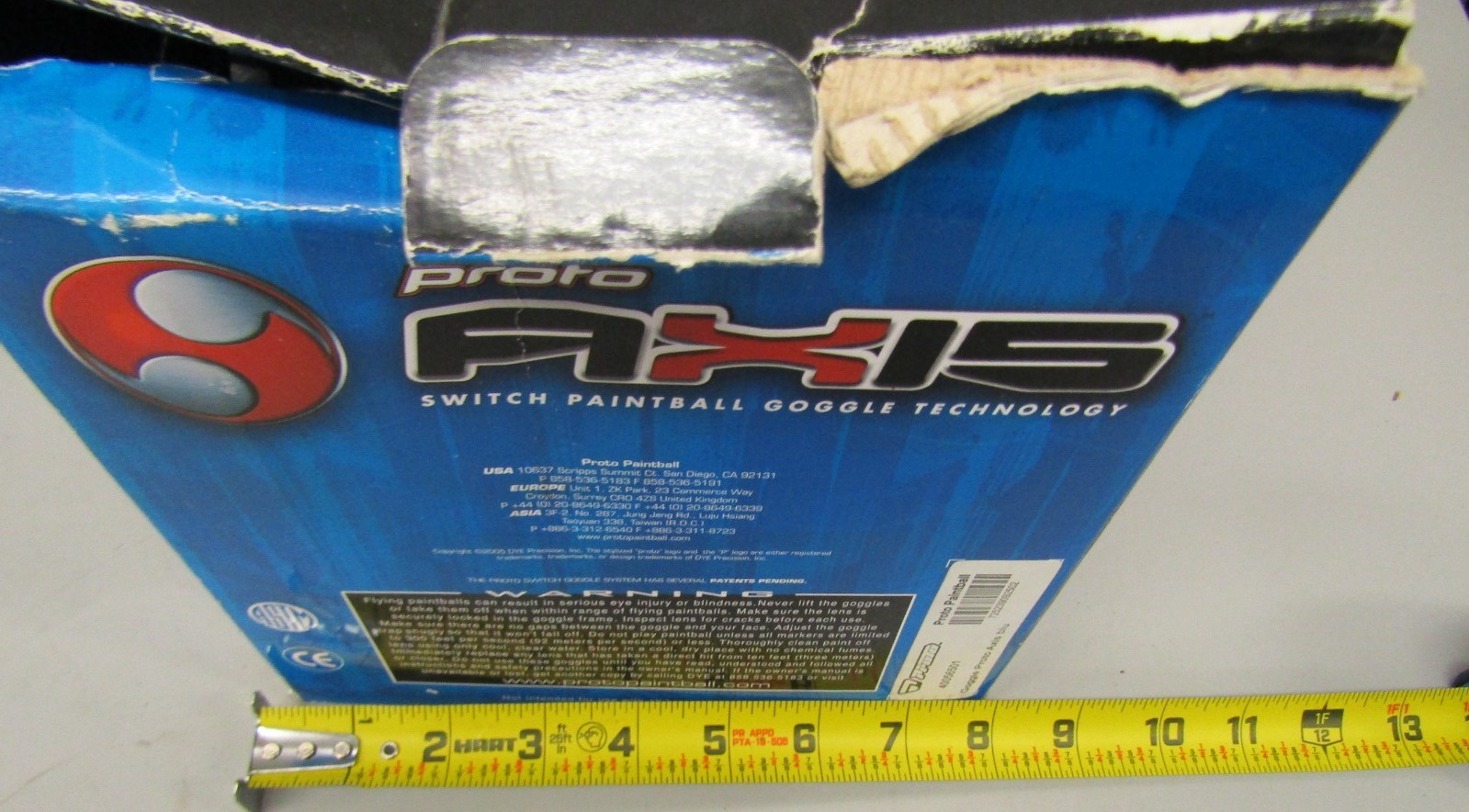 Proto Axis Paintball Mask Goggle - Black/Blue