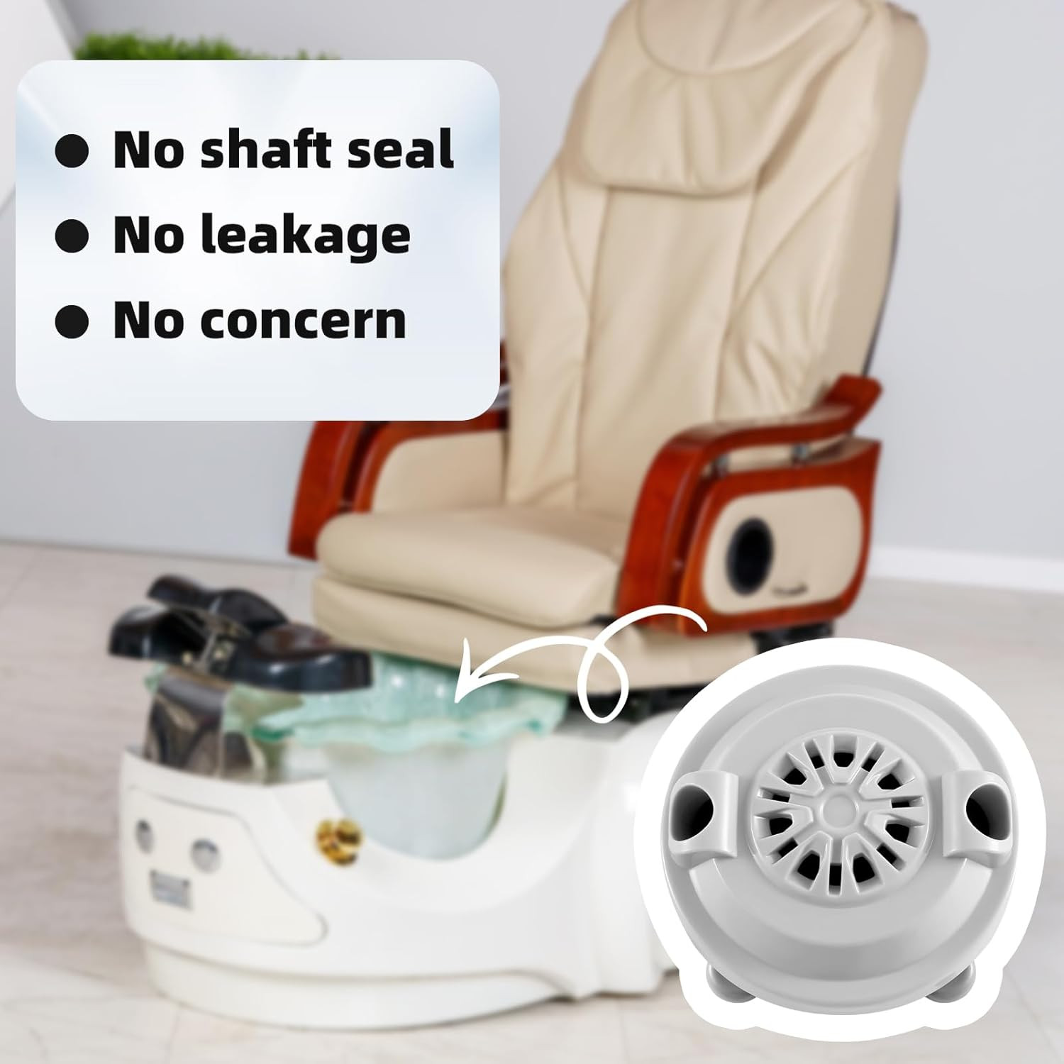 BF-004 Pipeless Magnetic Jet Head Motor,Universal Fit for LURACO Jet Motor Pedic