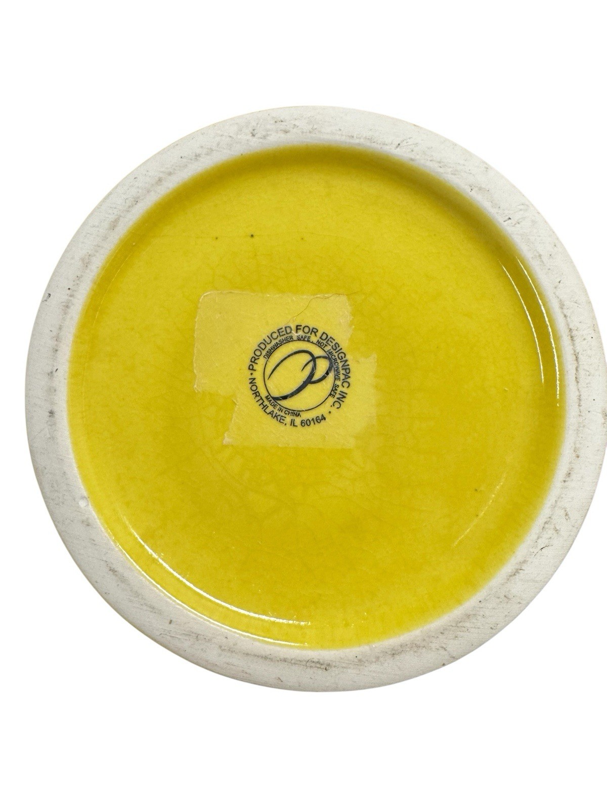 Yellow Ceramic Doggy Treats Dog Treat Holder With Lid, Very Cute!