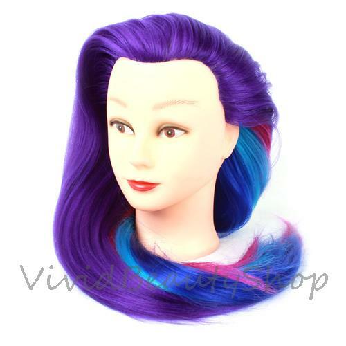 31" Cosmetology Mannequin Hair Hairdresser Training Manikin Doll Wig Head Purple