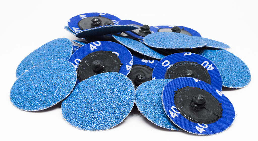 25 - 2" Roloc Zirconia Quick Change Sanding Disc 40 Grit