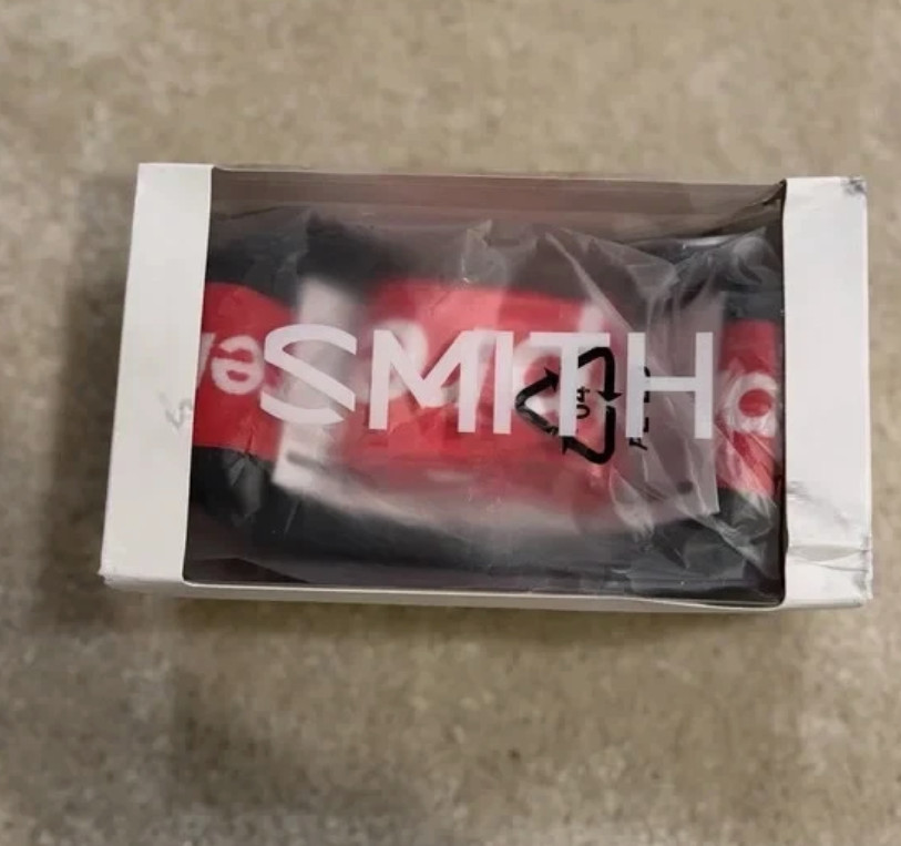 Supreme x Smith Snowboard Goggles Red FW15 Rare Limited Edition NIB