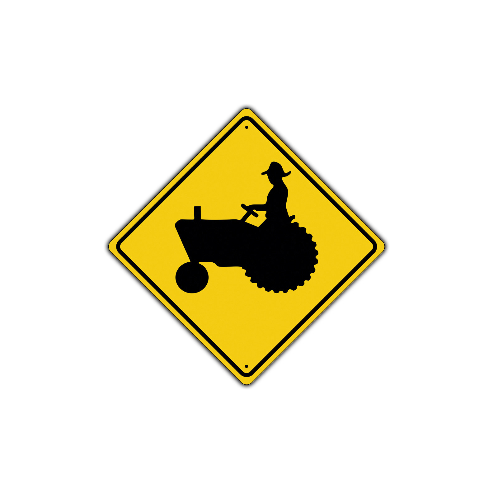 Tractor Traffic Xing Farm Crossing Traffic Novelty Notice Aluminum Metal Sign