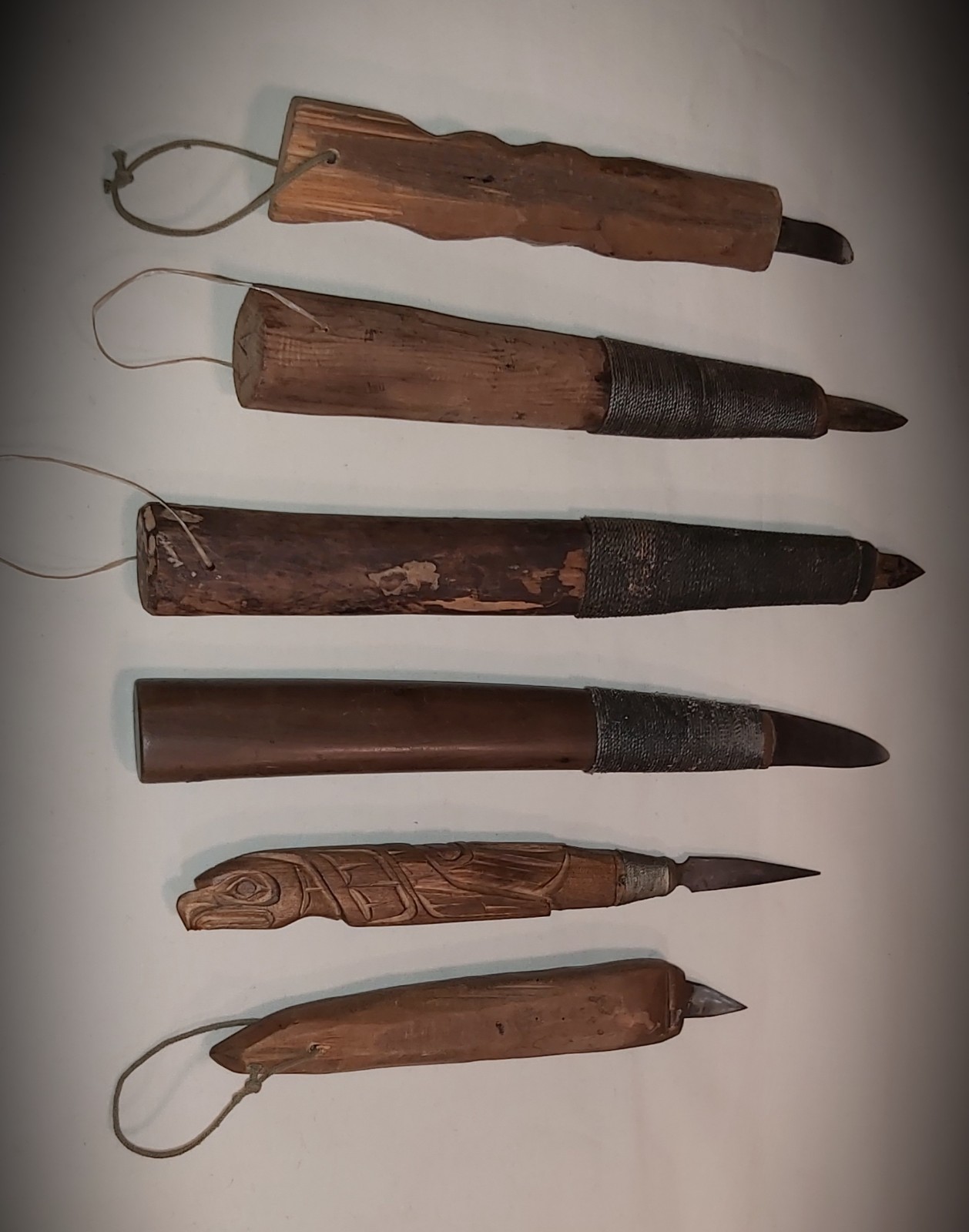 Northwest Coast, old carving tools (rare). 19th / early 20th c.