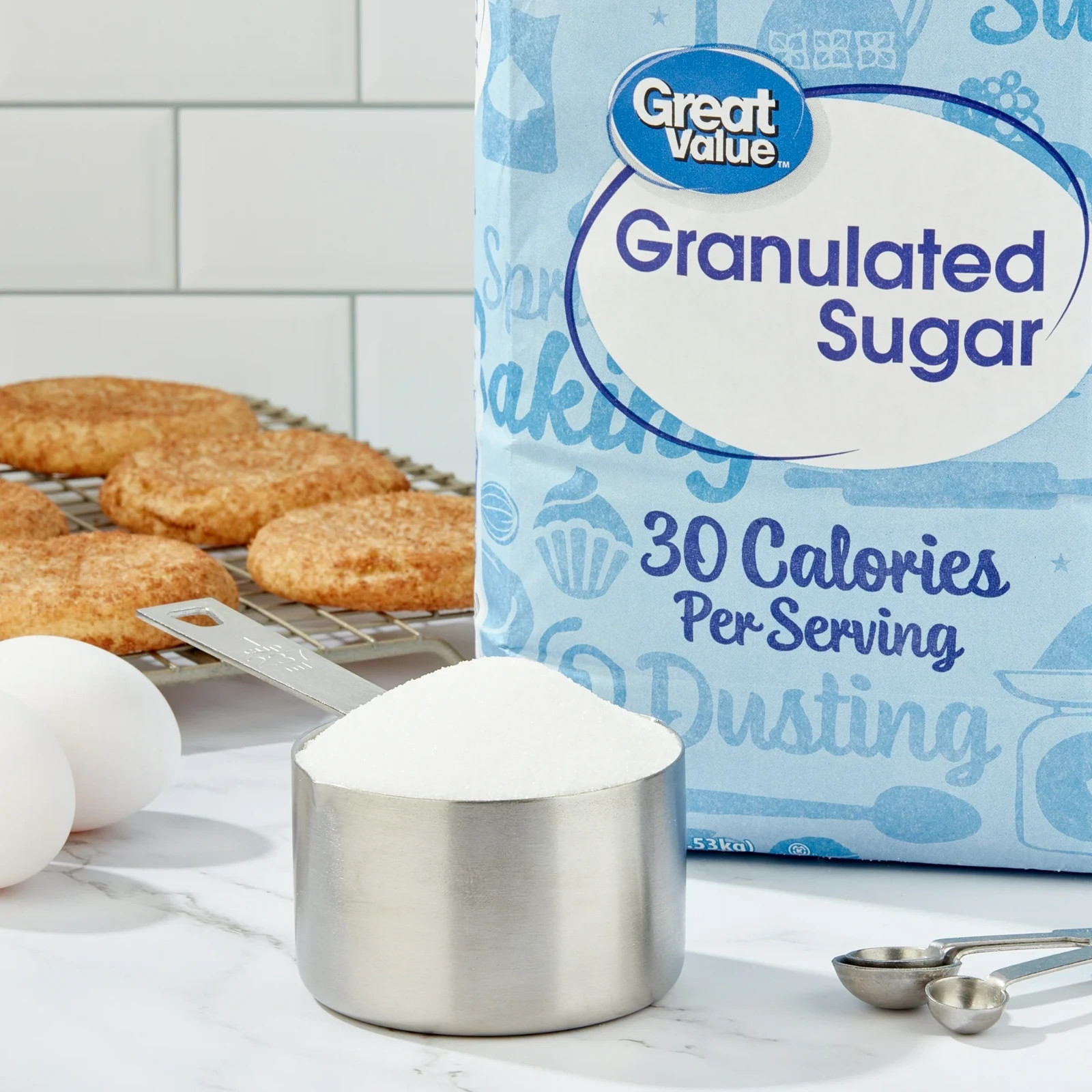 Great Value Pure Granulated Sugar, 10lb,New (2 Pack)