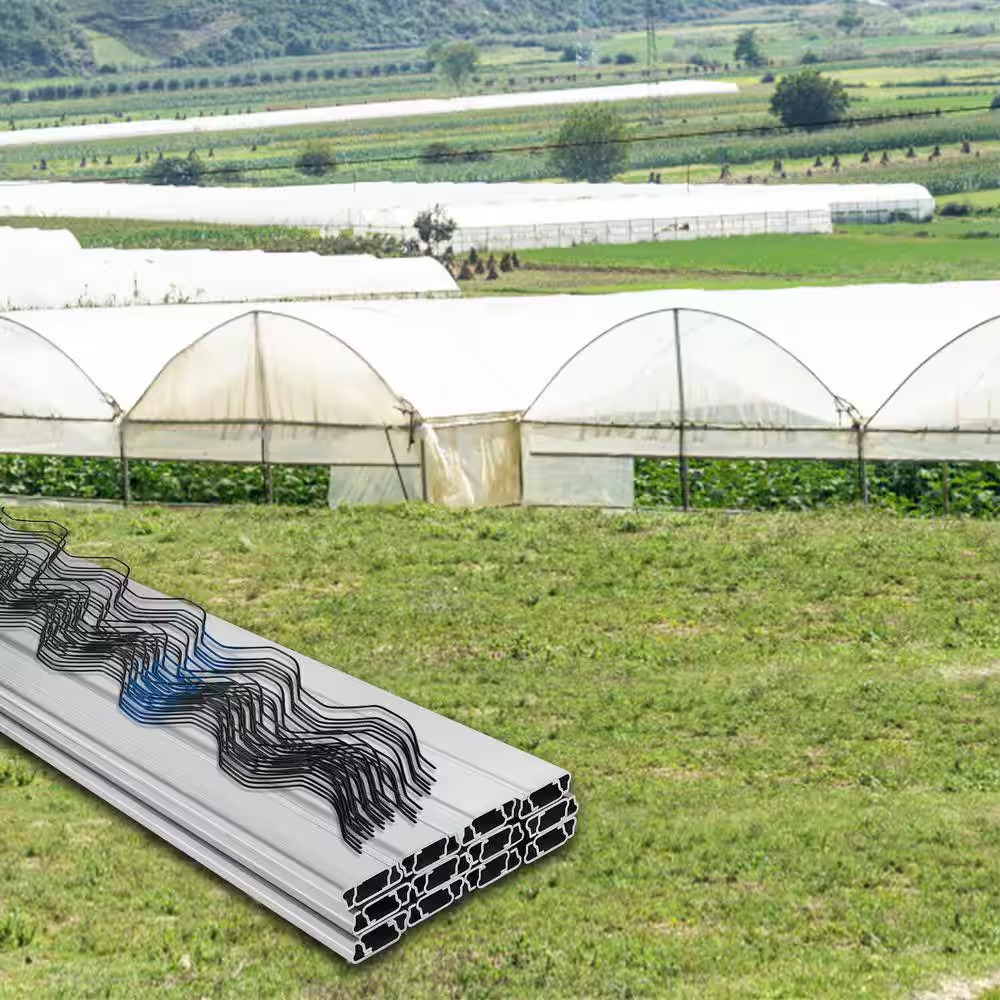 Spring Wire and Lock Channel 6.56 Ft. Bundle for Greenhouse, 20 Pack PE Coated S
