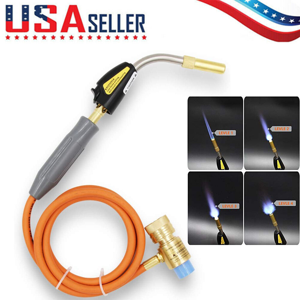 MAPP MAP-pro Propane Self-Igniting Gas Welding Turbo Burner Torch & 5' Hose Kit