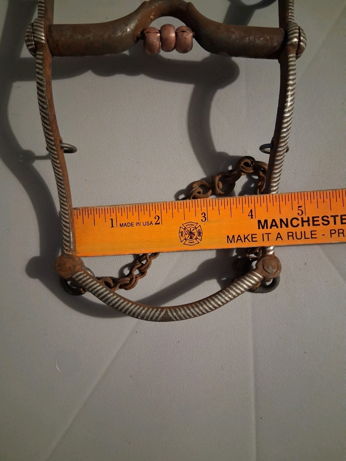 Vtg. Fancy Engraved Western Horse Bit, 5"