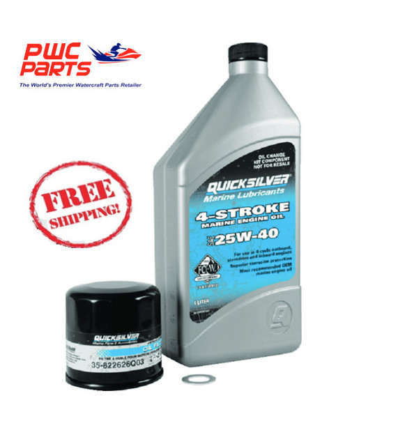 QUICKSILVER Mercury Oil Change Kit w/ Filter 15/20HP EFI CARB 4-STROKE 8M0081910